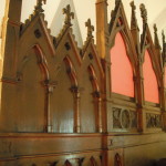 Reredos moved from the chancel to the Gallery