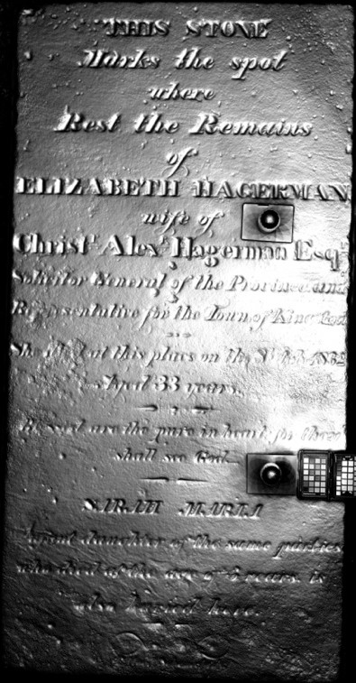 RTI of marker for Elizabeth and Sarah Maria Hagerman (Alex Gabov)